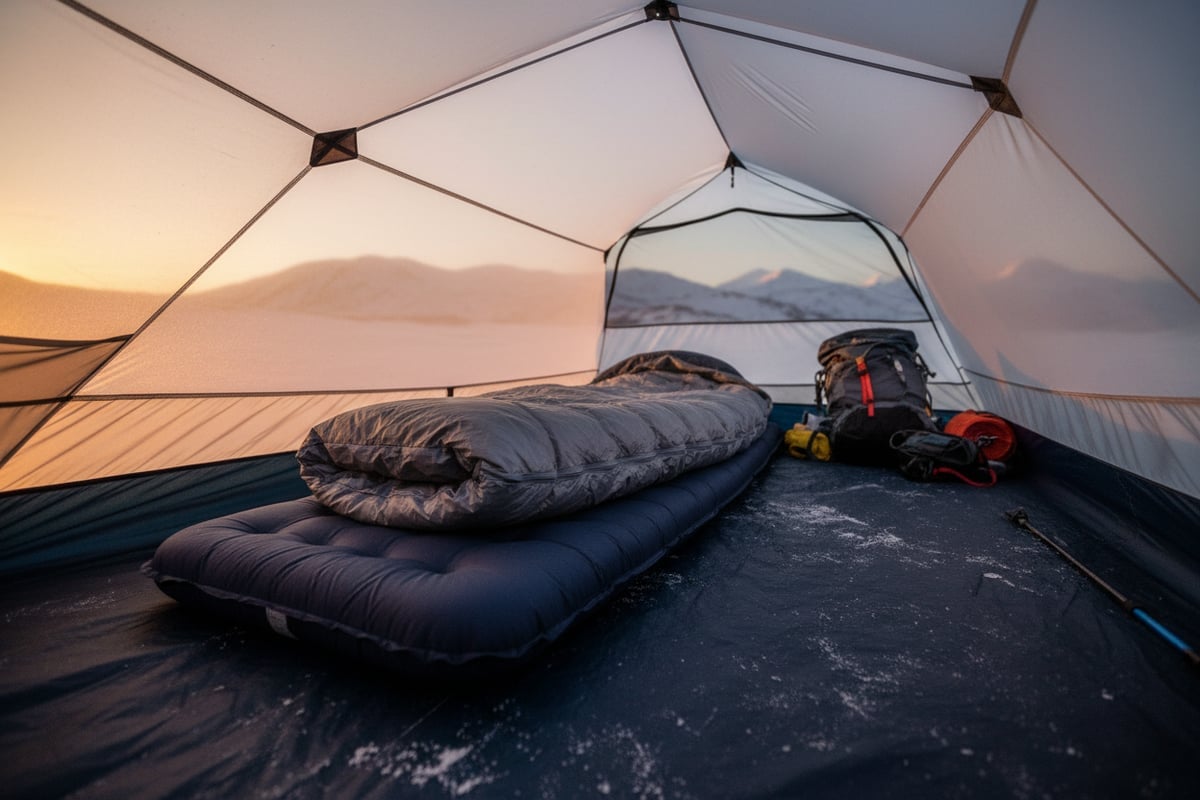 冬山スリーピングシステム完全ガイド：R値の科学とシュラフ＋マット最適組み合わせ